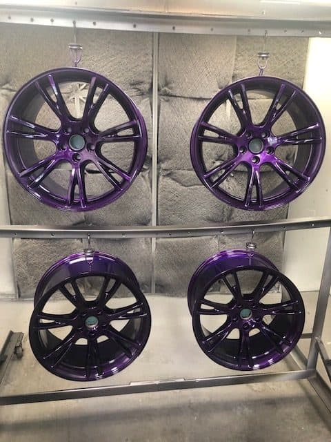 Purple Rims on Car
